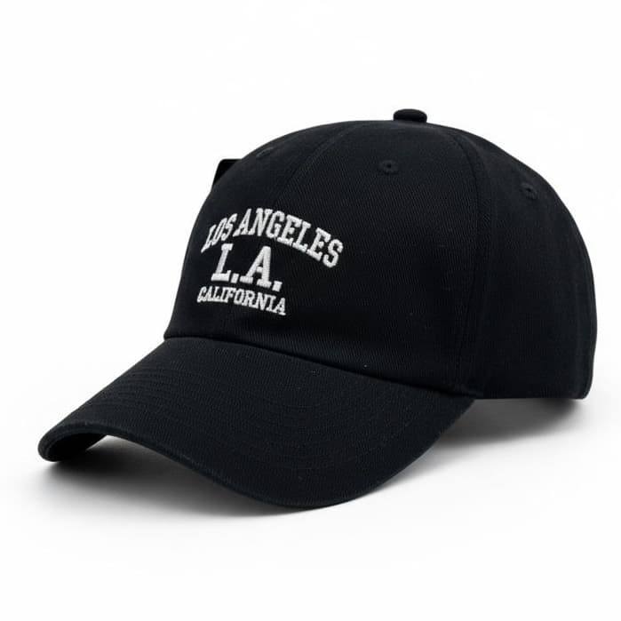 Boné LA Los Angeles Retro Basebol Aba Curva Masculino Feminino Regulagem Fitão Ajustavel
