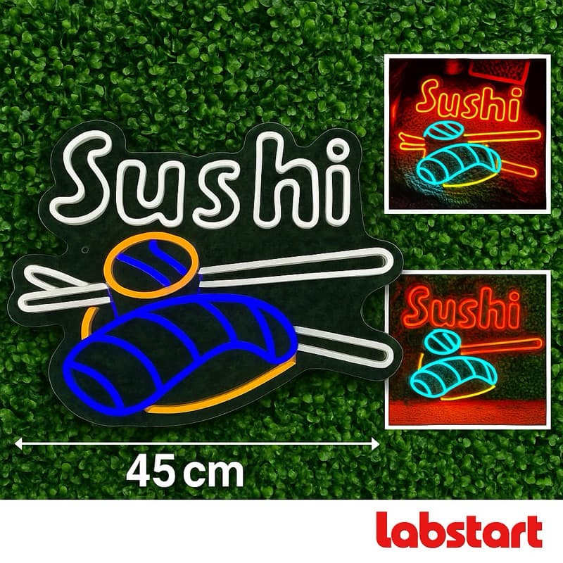 Sushi/Luminoso  led neon Decoração da parede brilhante néon sushi sinal lojas sushi restaurante cozinha festa