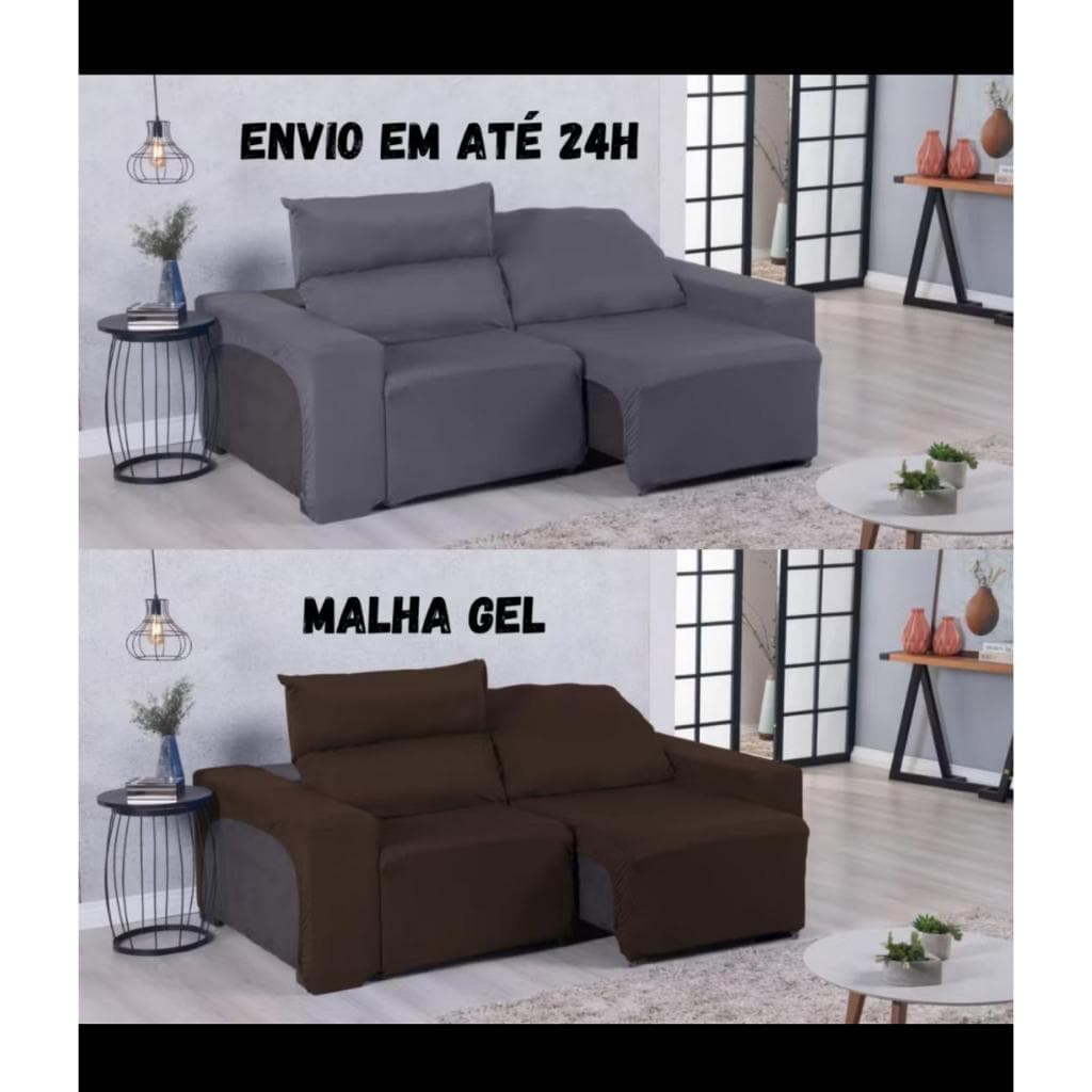 Capa Protetora de Sofá Retrátil 2 Lugares em Malha Gel Luxo Soft Barato