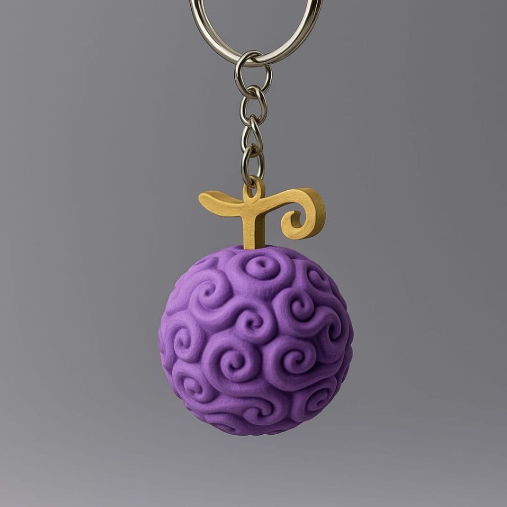 Chaveiro Gomu Gomu no One Piece Geek Colecionável Detalhado Anime Colorido Com Argola