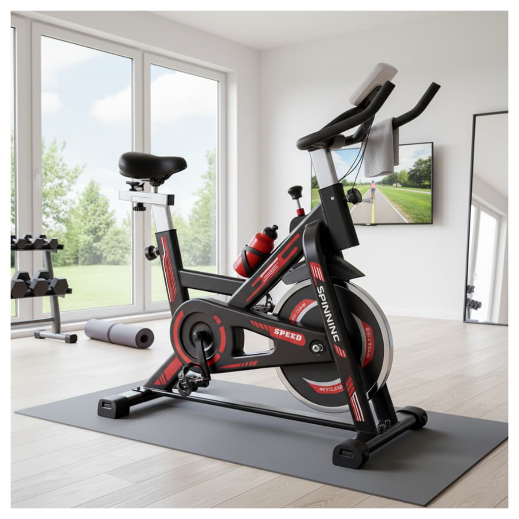 Bicicleta Ergométrica Bike Spinning Exercício Equipamento Fitness Ginástica Academia Inércia 8kg