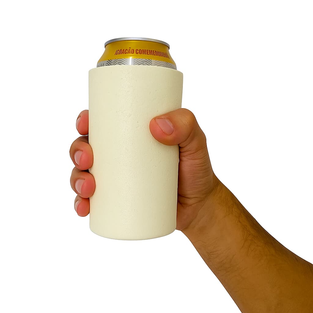 Porta Lata Térmico de Isopor para Latão 473ml a 550ml – Kit c/ 2, 4, 6 ou 10 Unidades