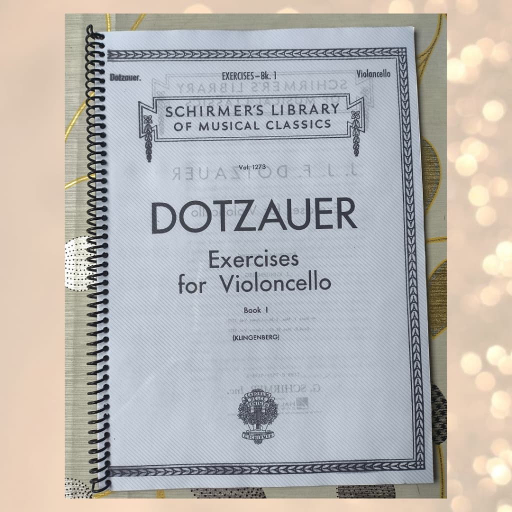 Método Dotzauer 1. Apostila encadernada. Exercícios para violoncelo Cello