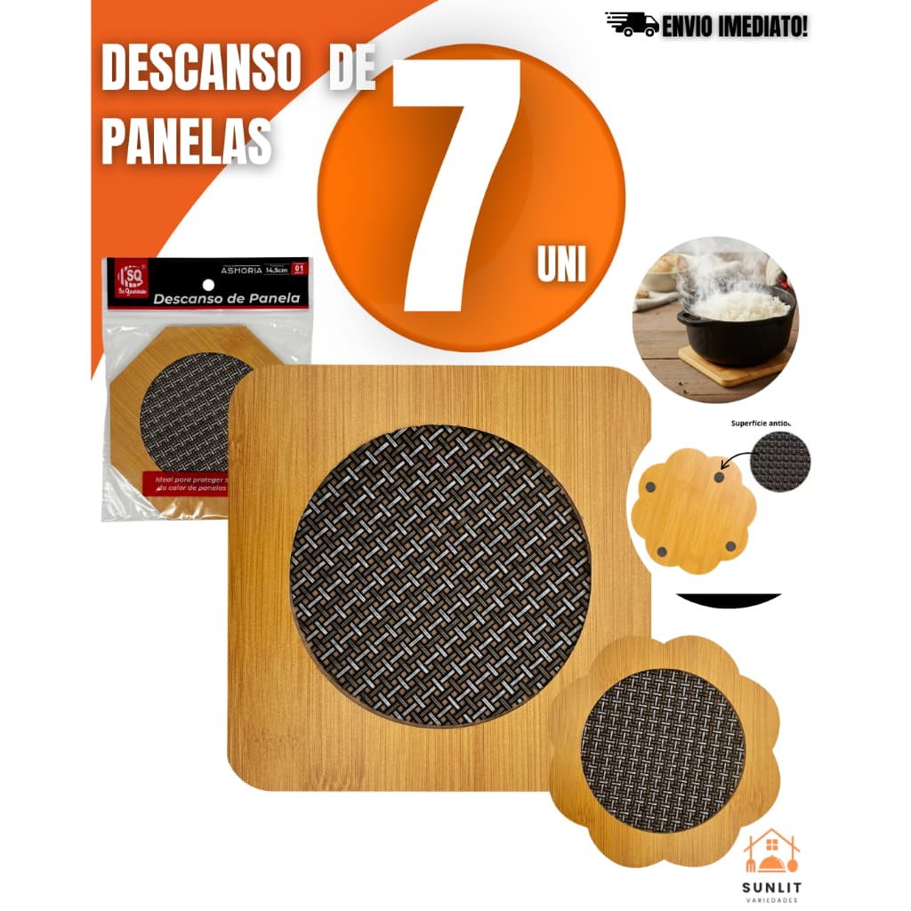 Kit Descanso de Panela em MDF – Resistente, Decorativo e Essencial para Proteger sua Mesa e Cozinha