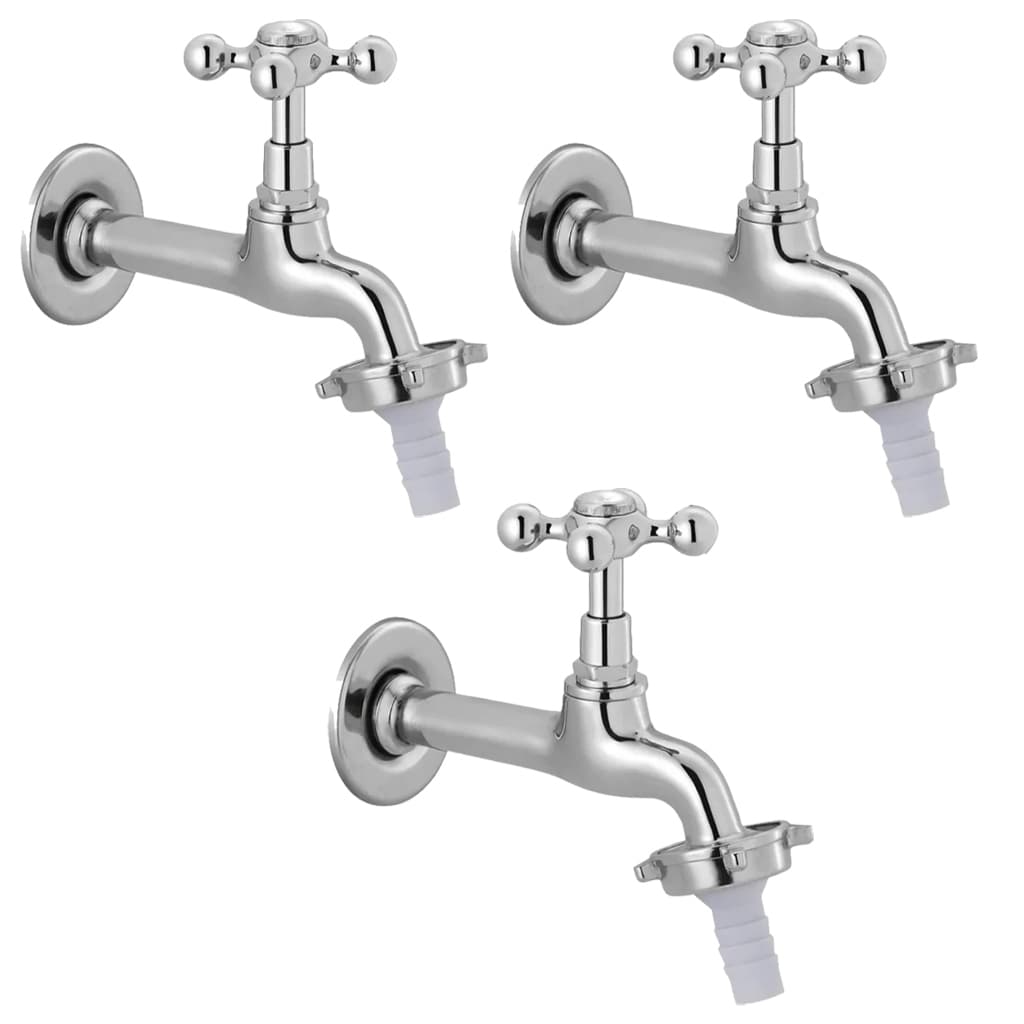 Kit 3 Torneira Para Tanque E Jardim De 1/2 Com Bico 3/4 1130 c 33 Metal Cromada