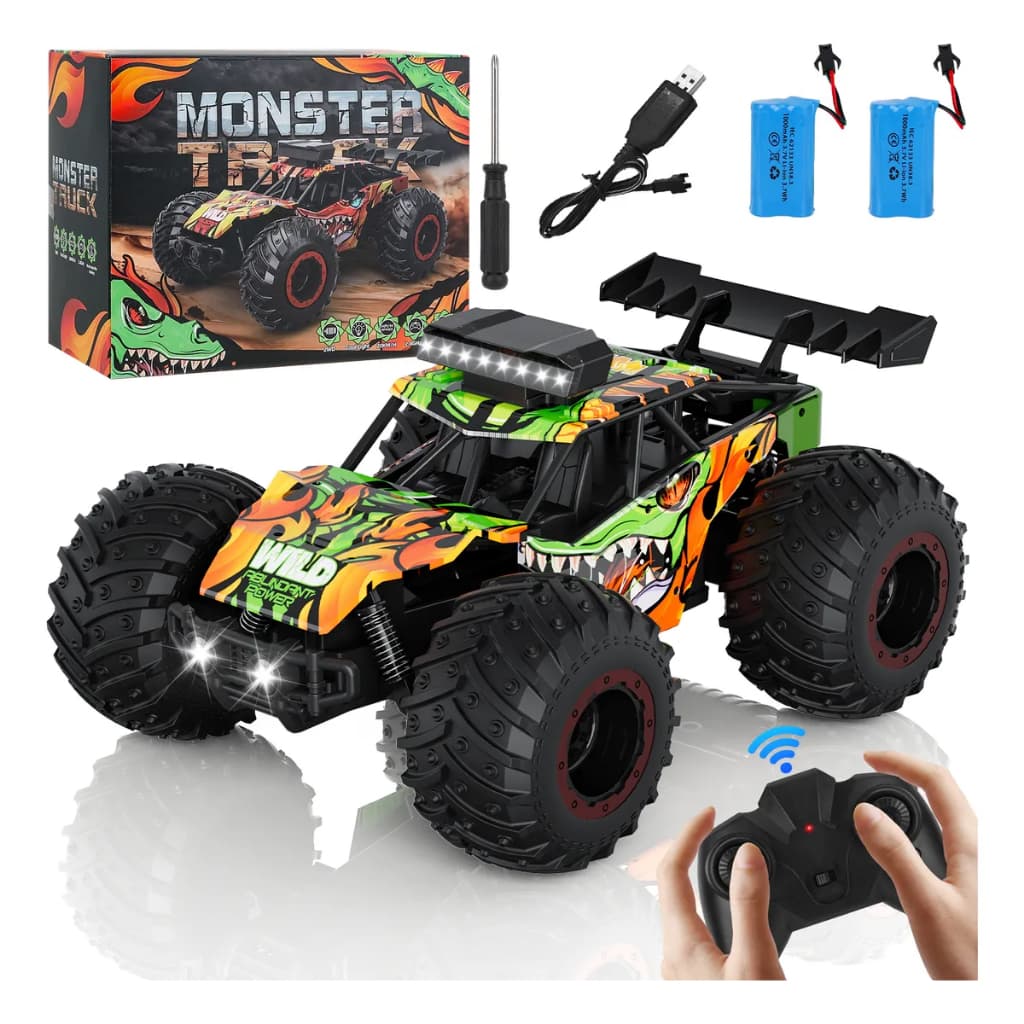 1:16 Liga Carrinho  Infantil De Brinquedo Controle Remoto Off Road Verde Veículo Todo Terreno
