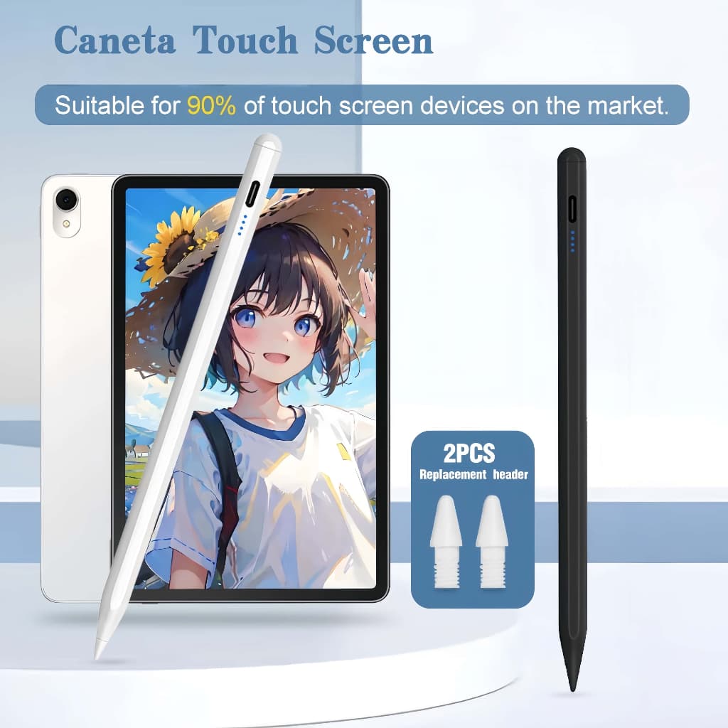 Caneta Touch Screen Ponta Fina Desenho iPad iPhone Android Alta Precisão Universal Design Grafico
