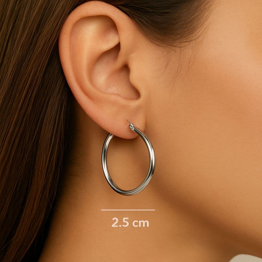Brinco Argola 2,5cm - Clássico, Leve e Elegante para o Dia a Dia