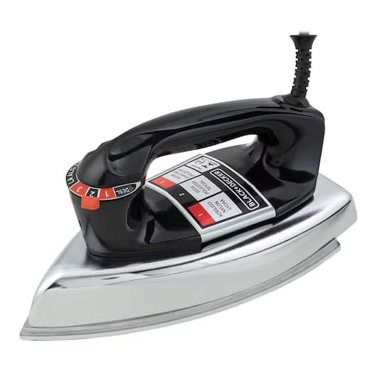 Ferro de Passar Black+Decker VFA1110TM2 a Seco com Base de Alumínio Polido