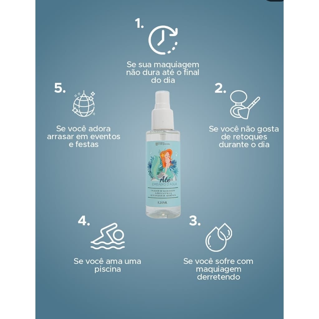 Spray Fixador de Maquiagem Maria Margarida – Make Resistente e Profissional