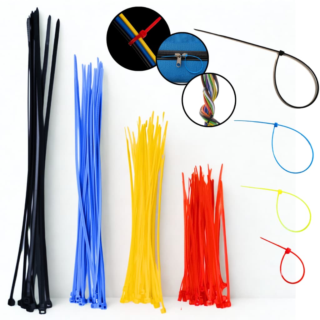 Kit 100, 200, 500 ou 800 Abraçadeira De Nylon Enforca Gato Cinta Plástica Lacre Segurança Colorido 10cm 15cm 20cm 25cm