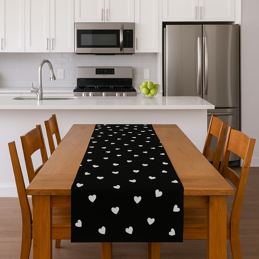 Trilho Caminho de Mesa Percal Estampado 1,50 / 1,80 / 2,20 Cozinha Sala Jantar