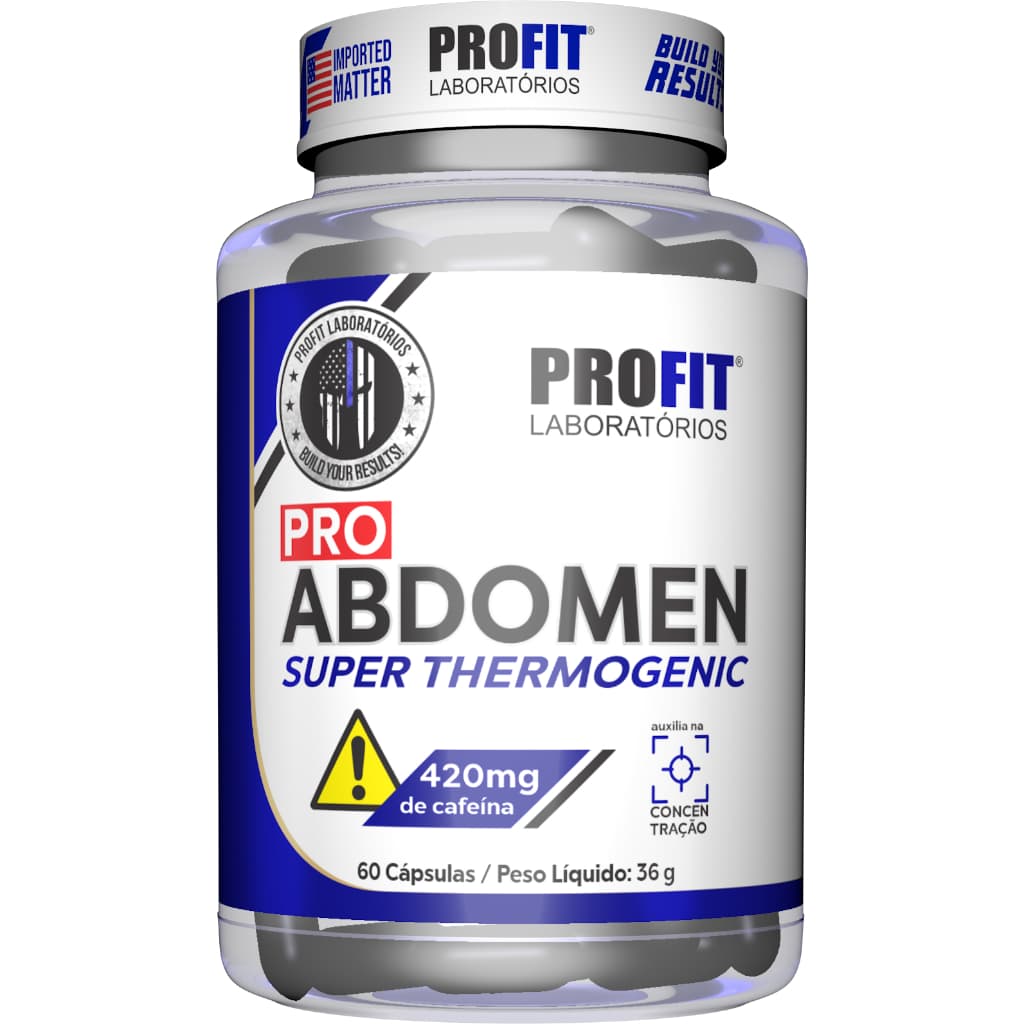 Pro Abdomen Super Termogênico 420mg de Cafeína 60 Cápsulas - Profit Labs