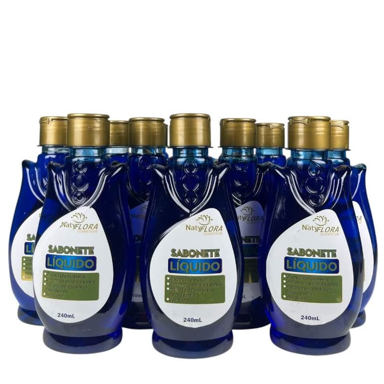 Kit com 12 Unidades de Sabonete Líquido Tira Manchas 240mL Original NatyFlora