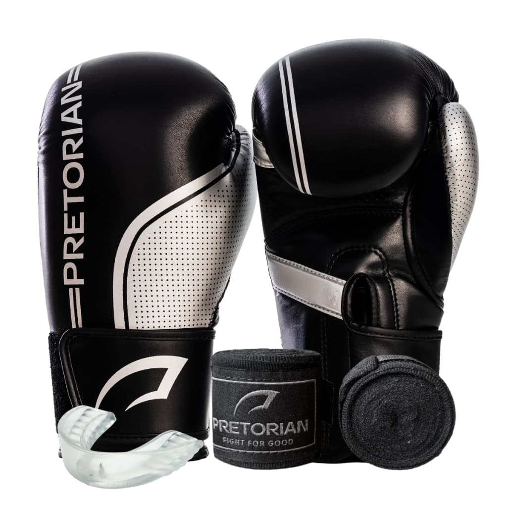 Kit de Boxe Completo: Luva de Treino, Bandagem e Bucal | Muay Thai, Kickboxing | Petrorian Original