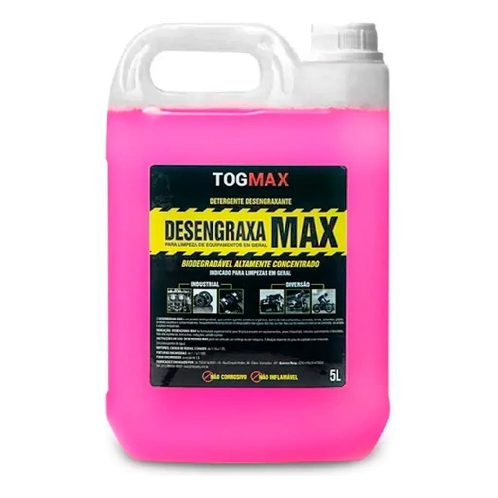 Desengraxa Max Desengraxante 5 Litros Multiuso Limpeza Pesada Automotivo Limpeza Corrente Bicicleta