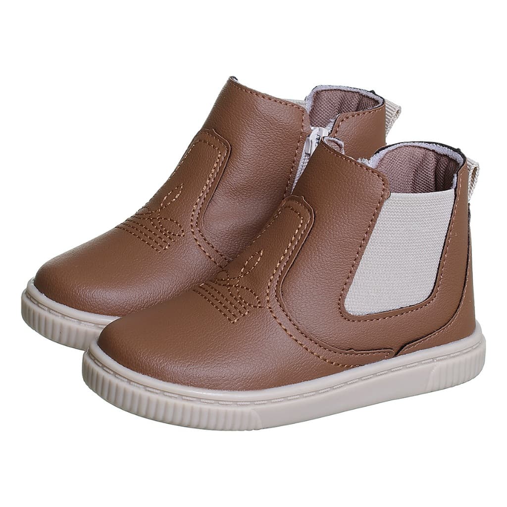 Botinha Jeca Infantil Masculina Menino Ziper