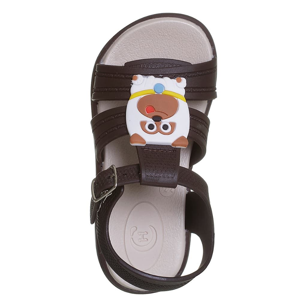 Sandalia de Borracha Infantil Personagem Chique Top Top Menino Cafe