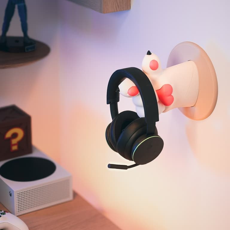 Suporte de Fone Headset de Parede Pata de Gato