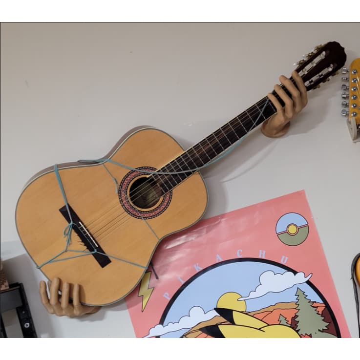 Suporte de Parede Mãos para Violão e Guitarra - Um Toque Artístico para seu Espaço