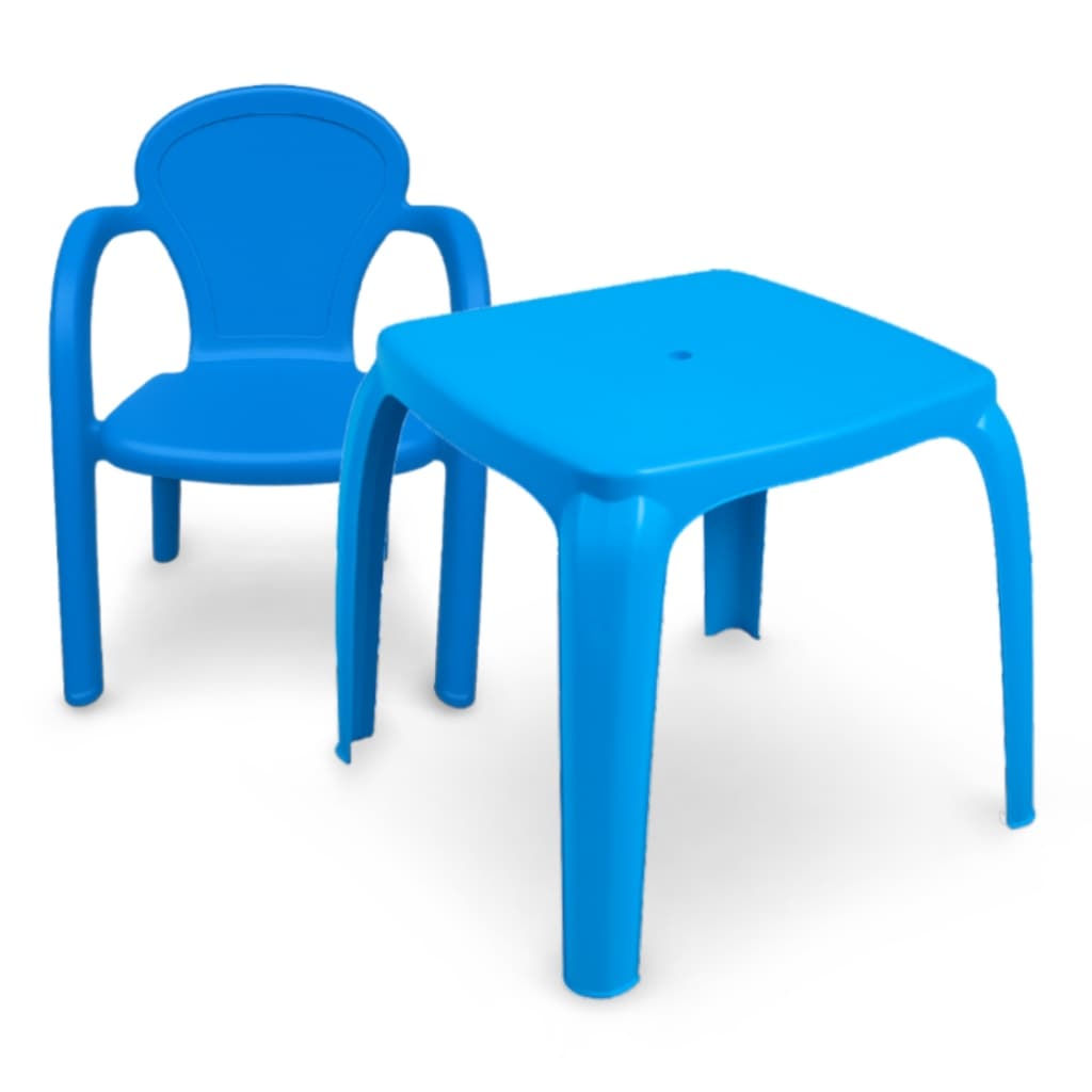 Mesa Infantil Com Cadeirinha Azul Atividades Menino Usual