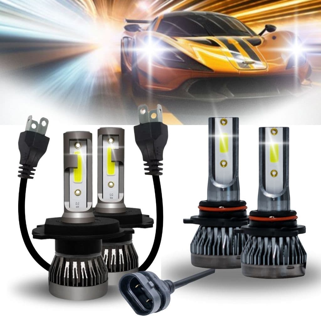 Kit Lampada Led H4 Farol Alto Baixo + Milha Full Led Super Branco