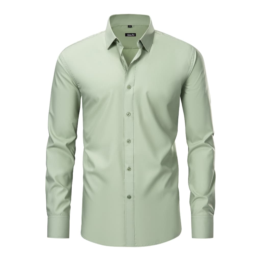 Camisa Masculina Lisa Casual e de Escritório, Confortável e Versátil