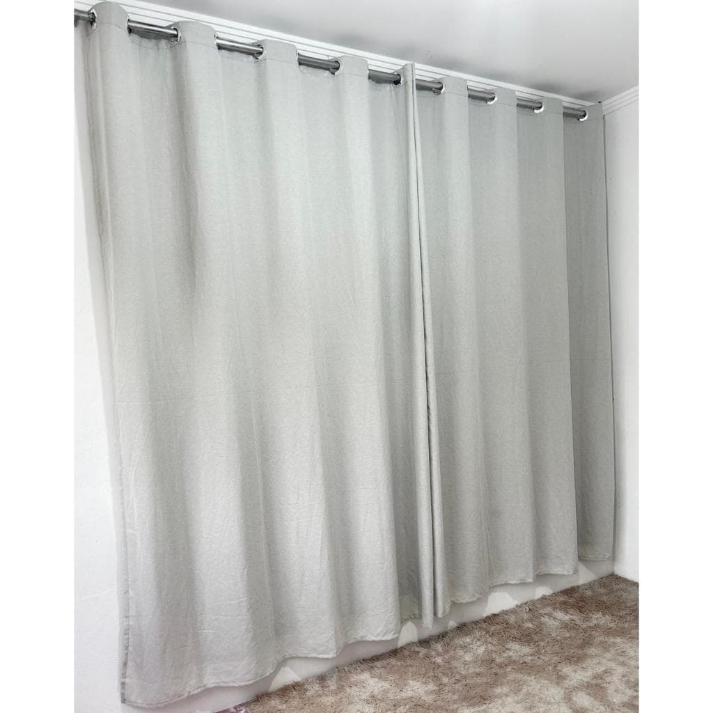 Cortina de Linho 2,80 x 2,40 Sem Forro Sala Quarto Janela