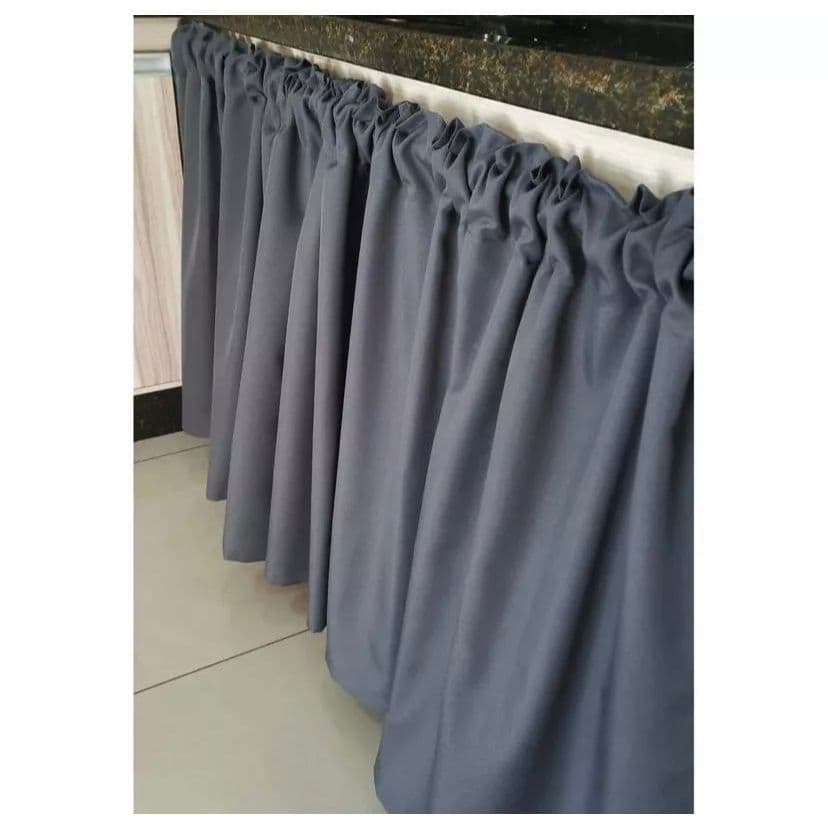 Cortina Pia de Cozinha Lisa 2,80m x 1,00cm em Tecido