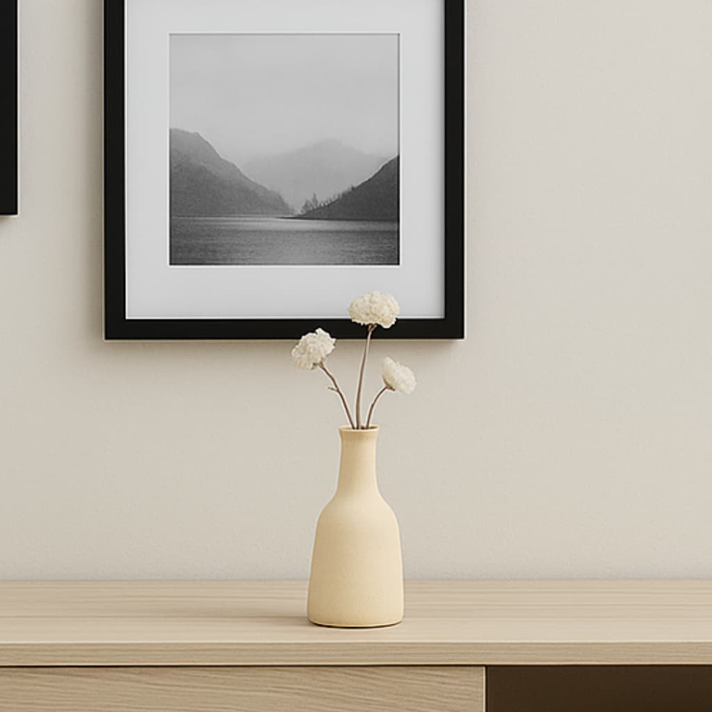 Vaso Luxuoso E Minimalista Garrafa 18cm - Para Sala Moderna, Hall Elegante E Varanda Estilosa