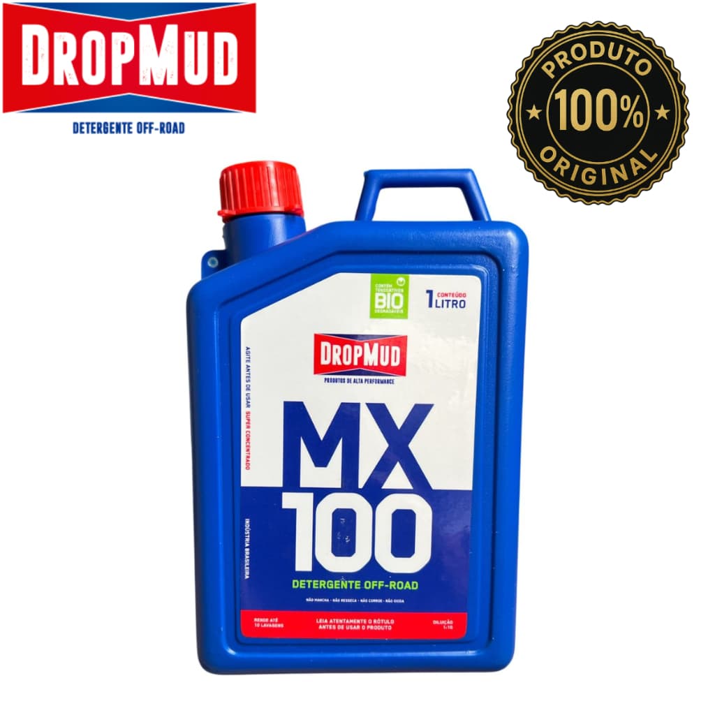 DropMud 1 Litro Shampoo Lava Moto Carro Concentrado Trilha Barro Motocross Detergente Automotivo