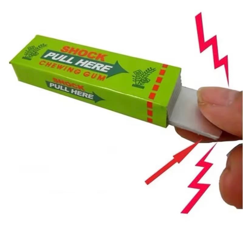 trote brincadeira choque chiclete goma de mascar susto