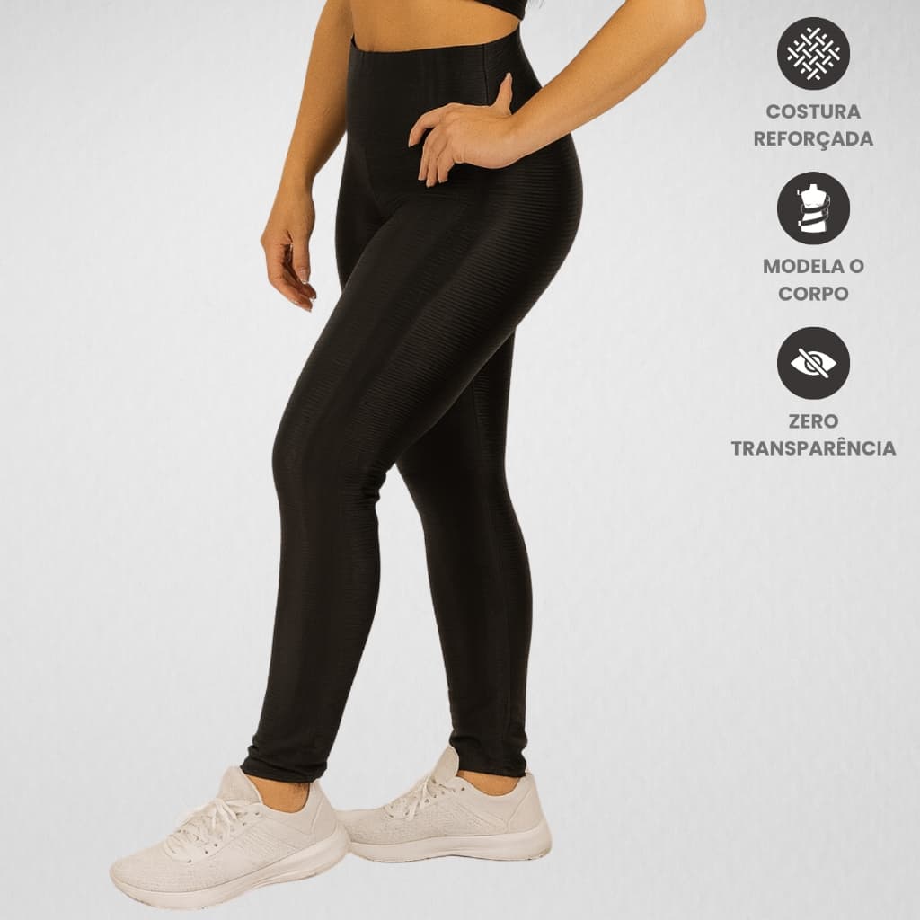 Calça Legging Poliamida 3D Feminina Fitness Conforto Academia Treino