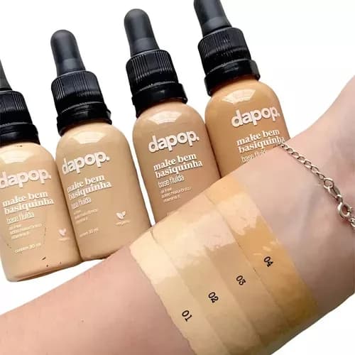Base Fluída Make Bem Basiquinha - Dapop,Efeito aveludado,Efeito natural