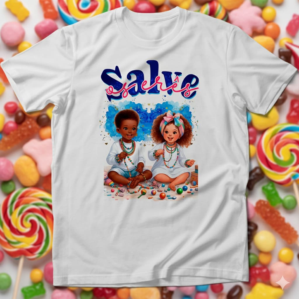 CAMISETA SALVE OS ERÊS - UMBANDA/CANDOMBLÉ