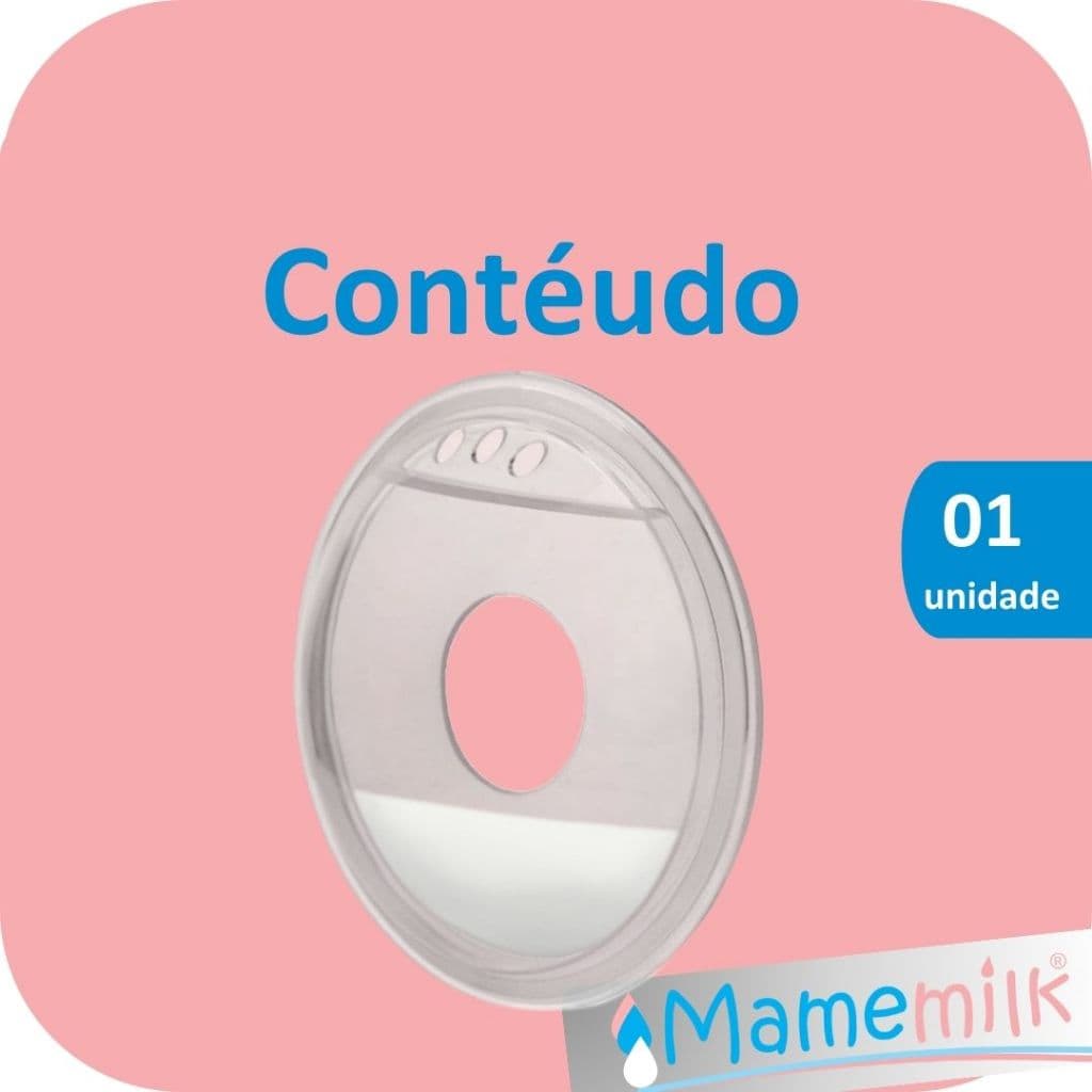 01 Coletor concha com base macia em silicone hospitalar 1UNIDADE