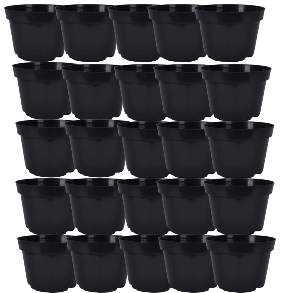 Vaso para Plantas Pote 11 Plástico Preto para Plantas – Vaso Leve e Resistente para Jardim e Horta 25unid.