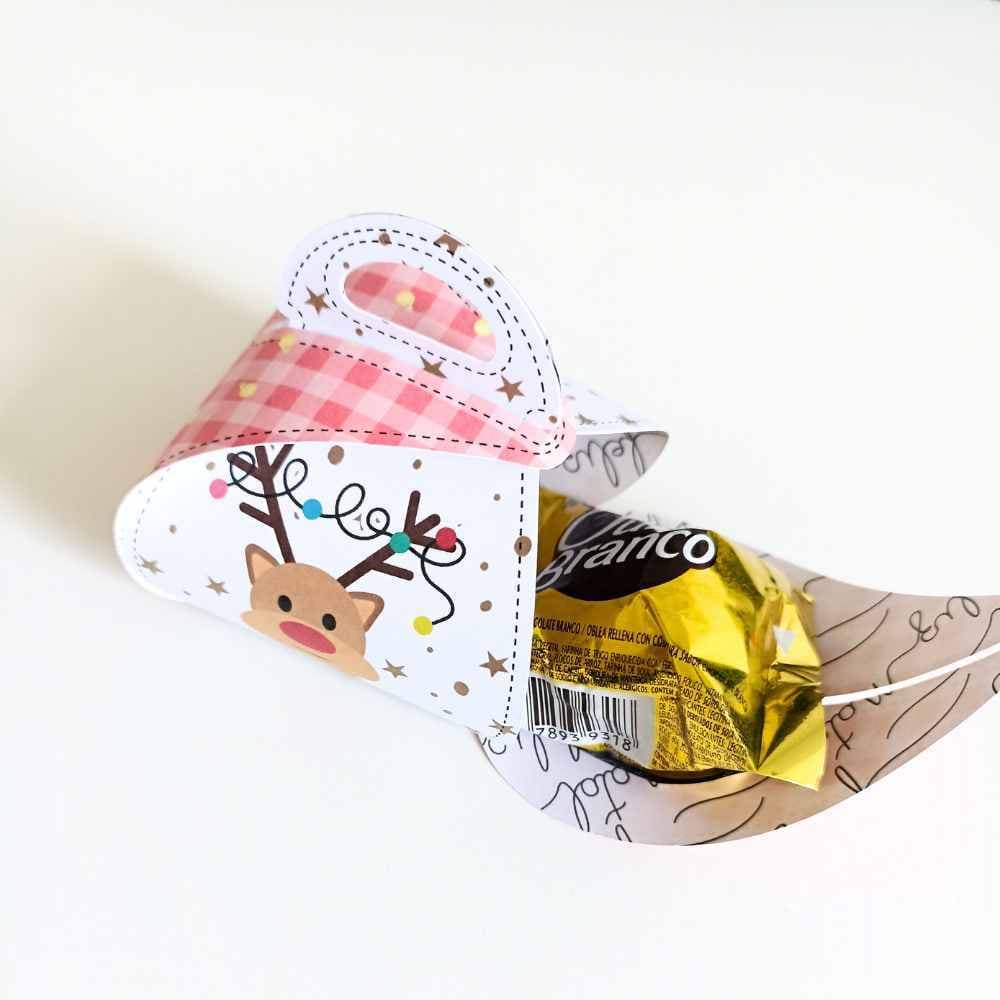 20 e 50 Caixas Natalinas para um bombom estilo sonho de valsa - Lembrança de Natal