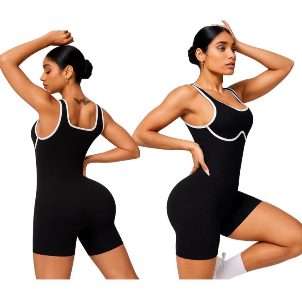 Macaquinho Academia Fitness Feminino Canelado Premium
