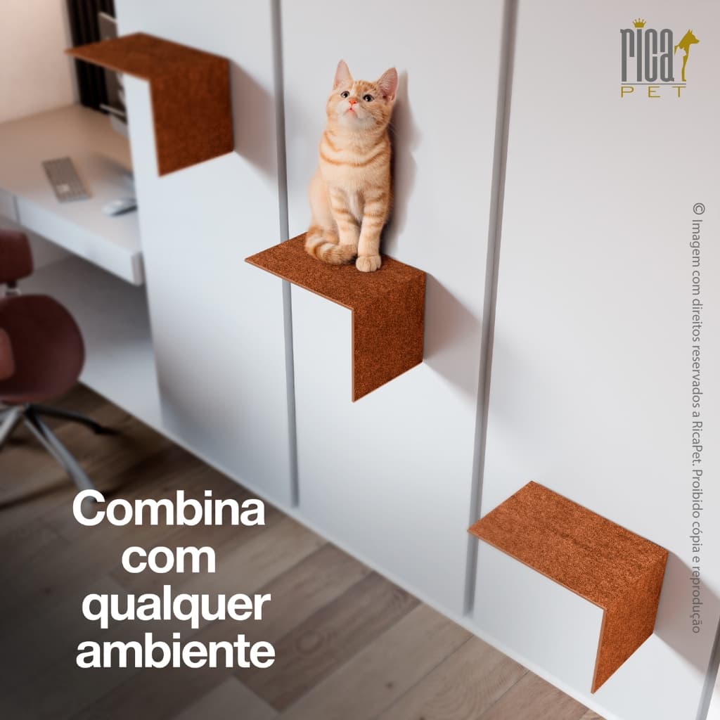 Arranhador de Degrau Para Gato Brinquedo Carpete Playground