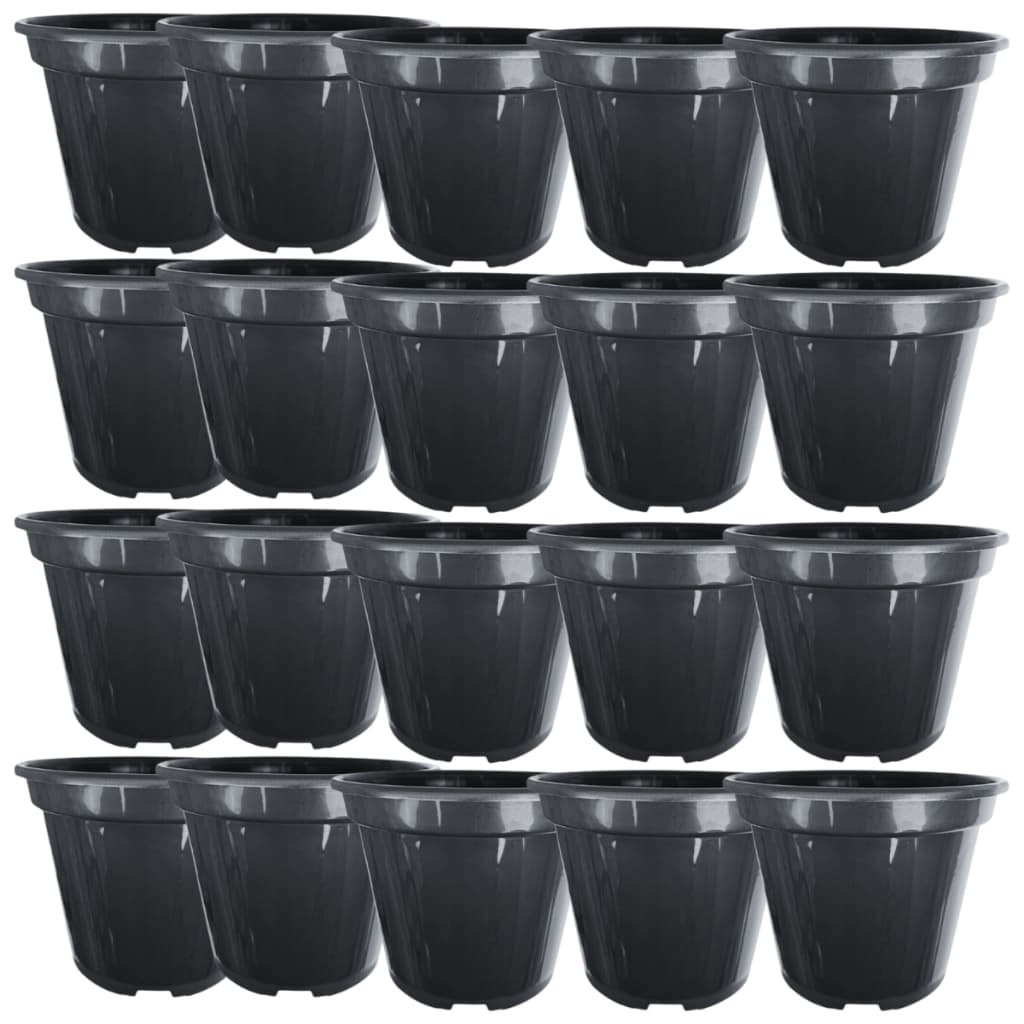 Vaso para Plantas Pote 15 Plástico Preto para Plantas – Vaso Leve e Resistente para Jardim e Horta 20unid.
