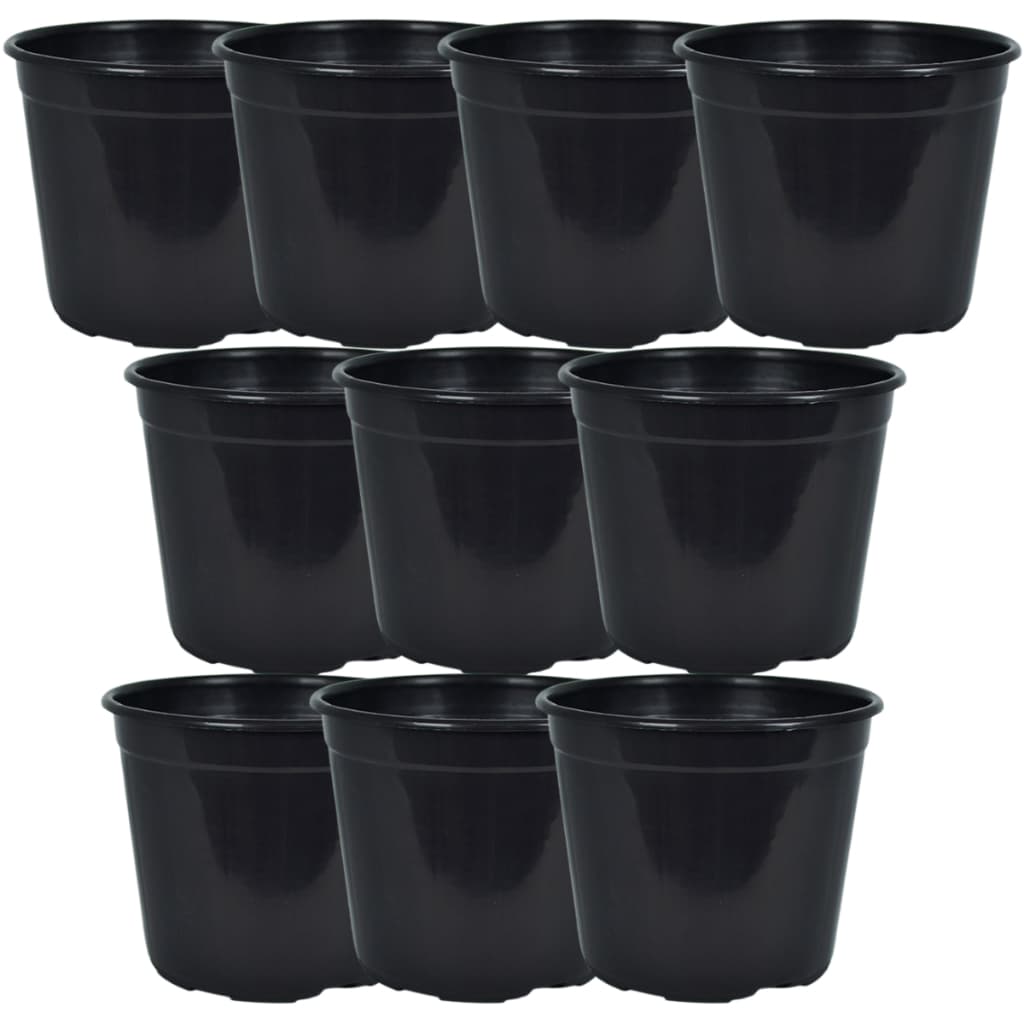 Vaso para Plantas Pote 20 Plástico Preto para Plantas – Vaso Leve e Resistente para Jardim e Horta 10unid.