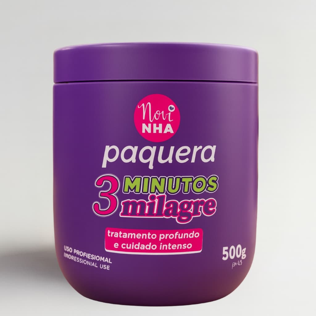 3 Minutos de Milagres - Hidratante Capilar Profissional Com Biotina 500grs