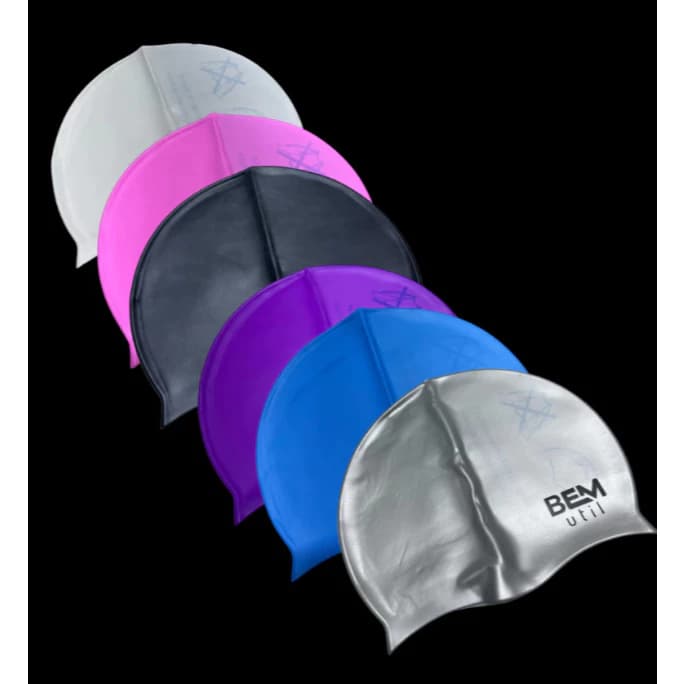 Touca De Silicone Para Natação Jovens E Adultos diversas cores