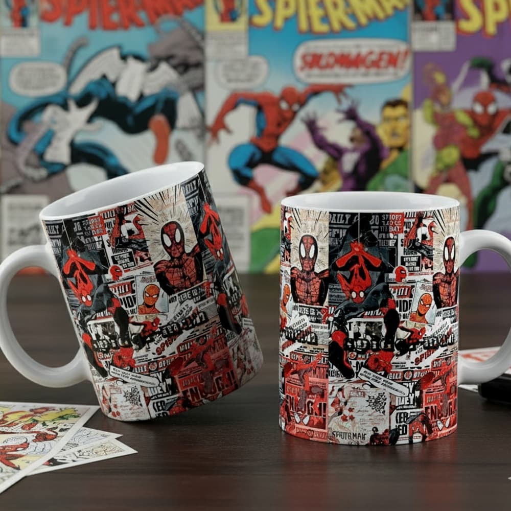 Caneca Homem Aranha Spider Man Miles Morales Super Herói Marvel