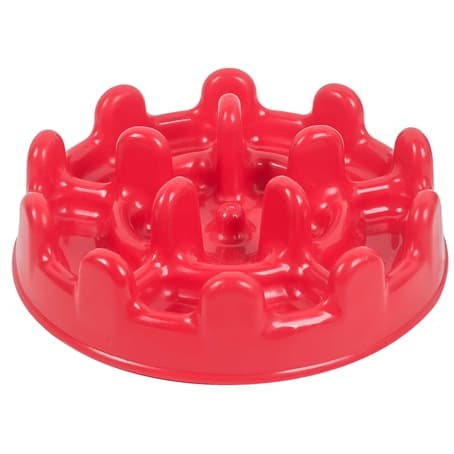 Comedouro Pet Games Lento Mini Pet Fit para Cães e Gatos Vermelho