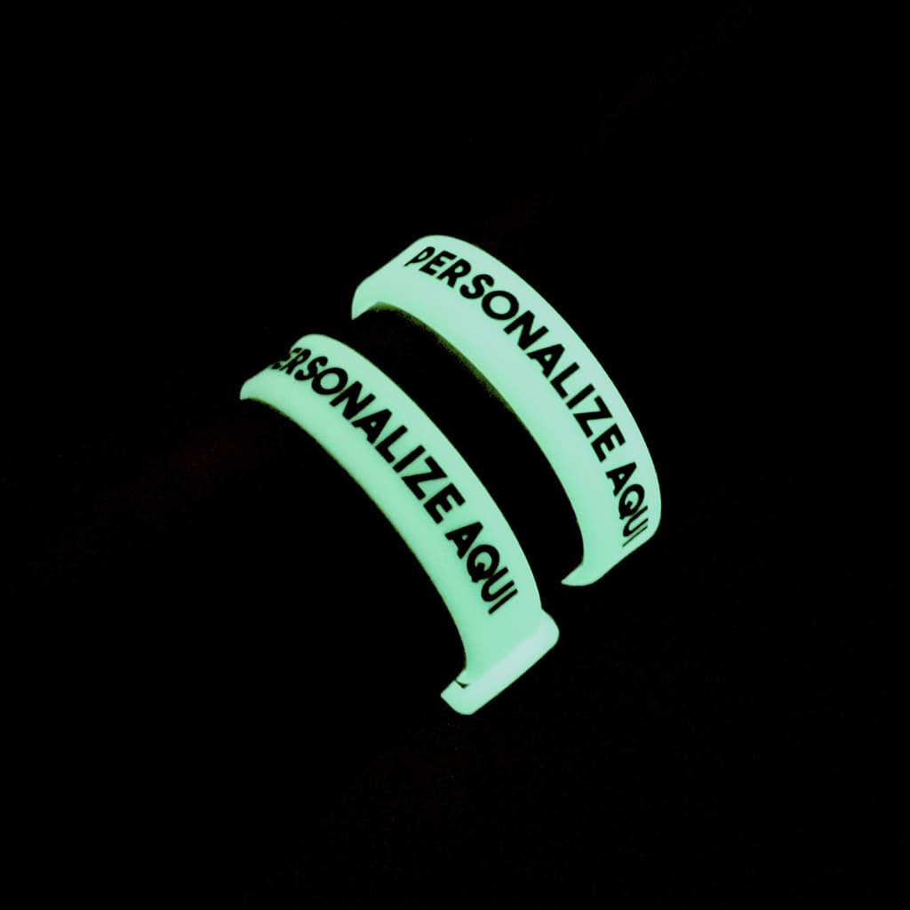 PULSEIRA FOSFORESCENTE PERSONALIZADA - Estampe o que quiser - AJUSTAVEL REGULAGEM BRILHA NO ESCURO - 1 PEÇA