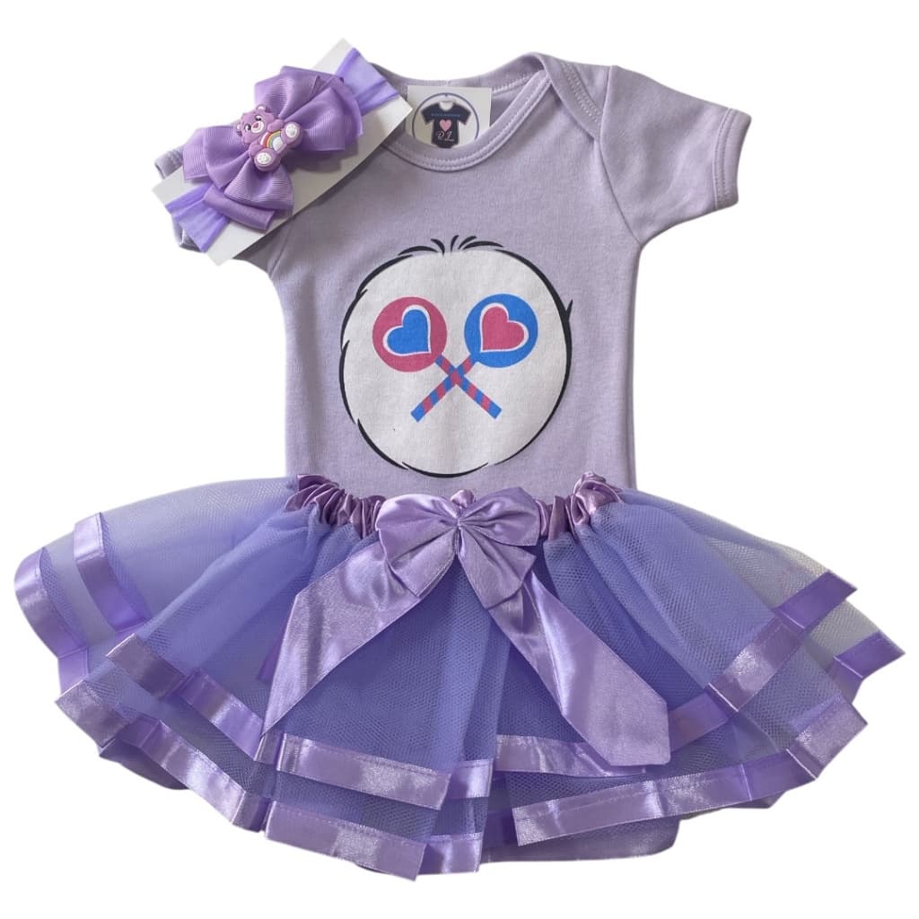 Body Bebe - Ursinhos Carinhosos  + Tutu + Laço -  Mesversario