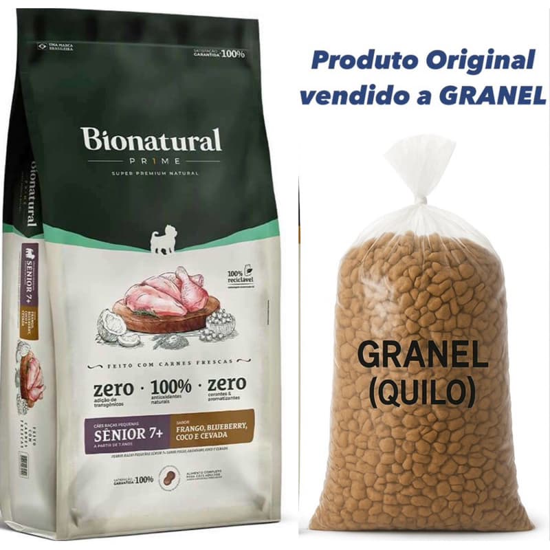 Ração Bionatural Super Premium Cães Sênior Idoso Porte Pequeno GRANEL(quilo)