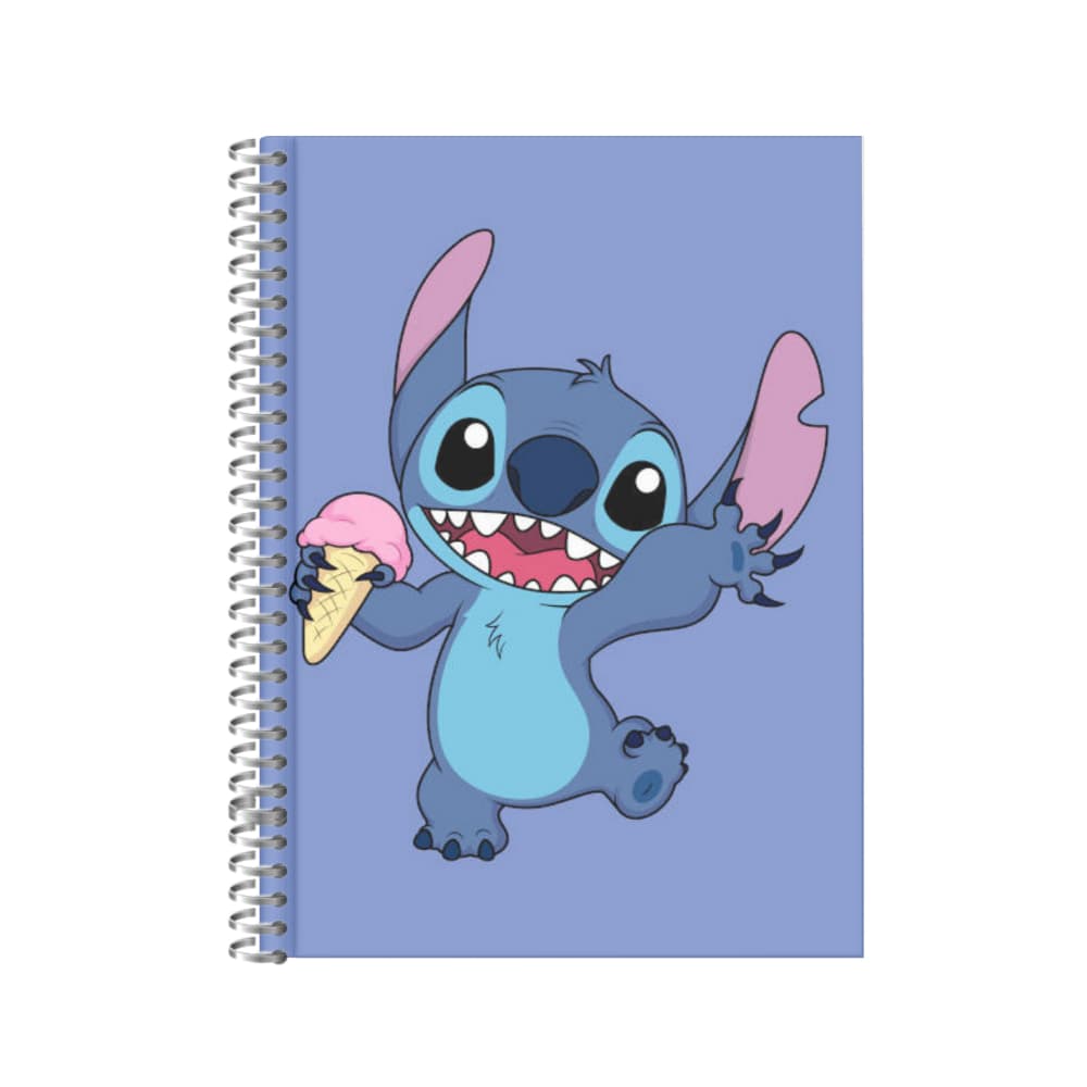 Caderno Stitch 1, 10 ou 20 Matérias Capa Dura 160 Folhas Alta Qualidade